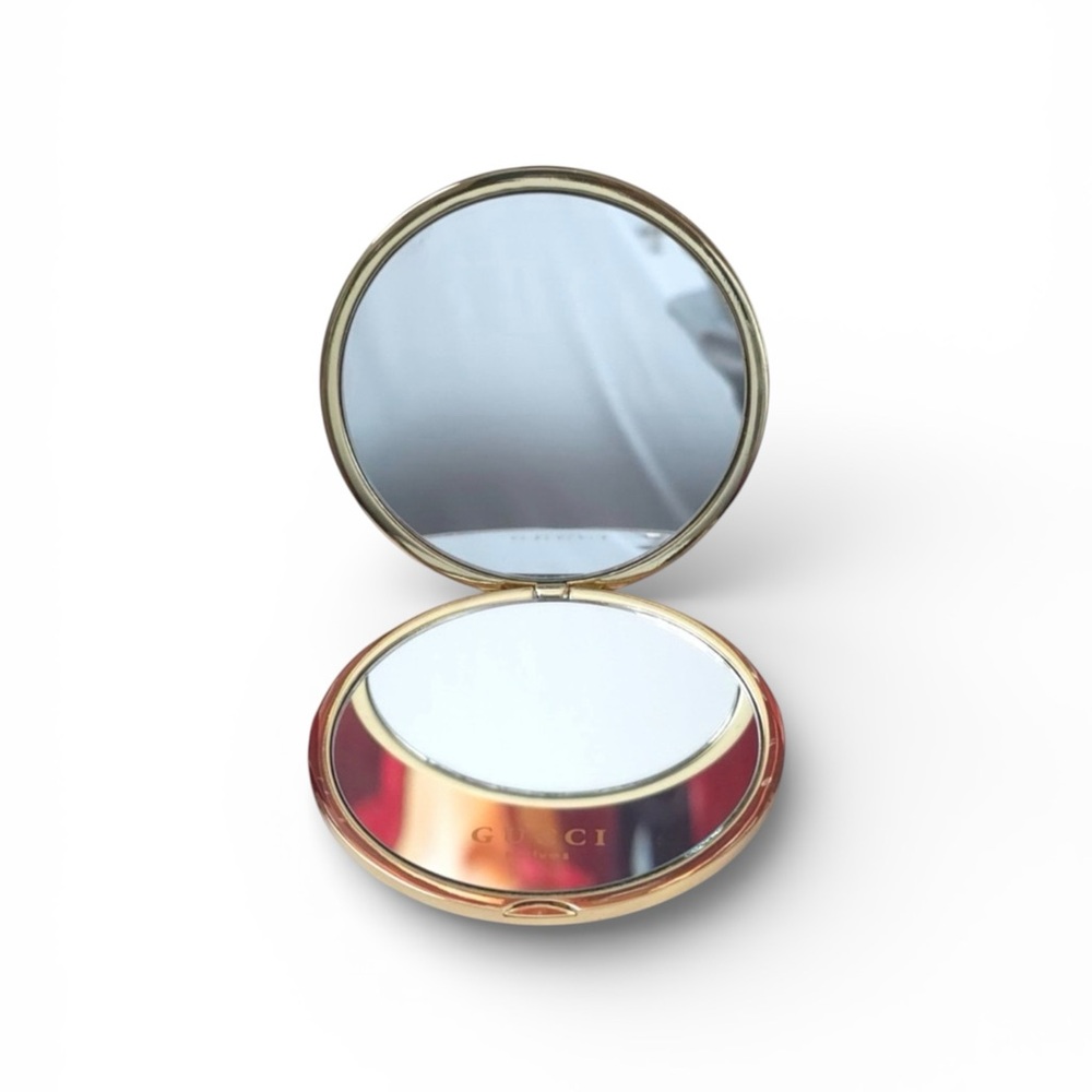 Gucci Gold Monogram Compact Mirror - Picture 3 of 4